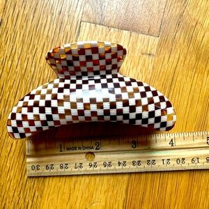 Machete grande heirloom hair claw clip tortoise checkered